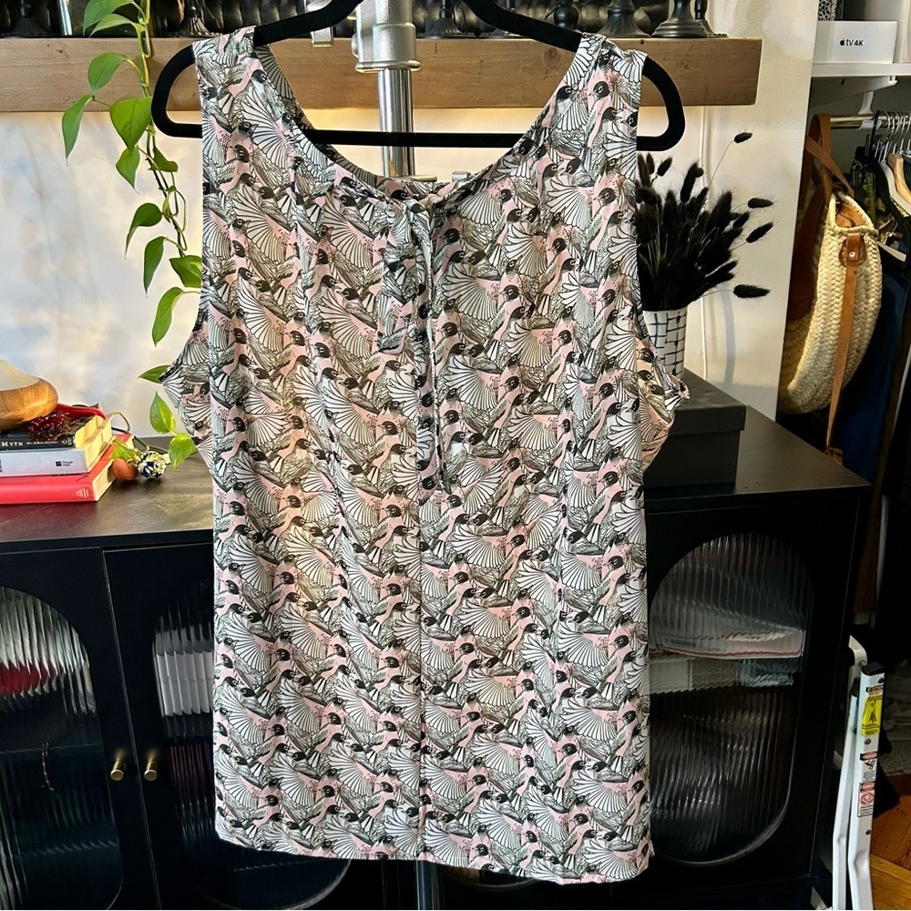 eShakti Custom Bird Print Plus Size‎ Blouse - Picture 5 of 9